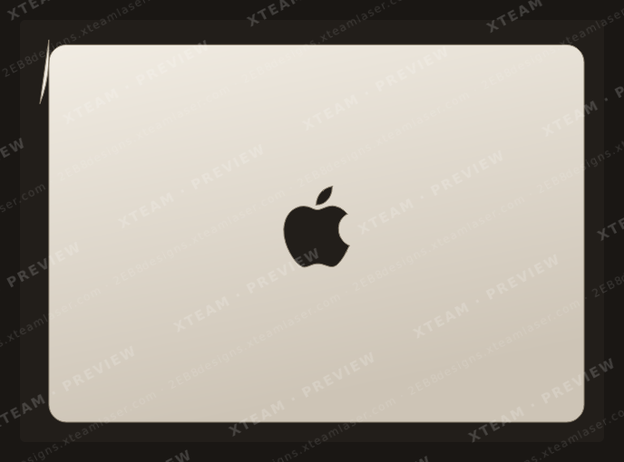 Apple MacBook Air 13.6 M2(A2681)(2022) — Apple MacBook Air 13.6 M2(A2681)(2022) - Back logo