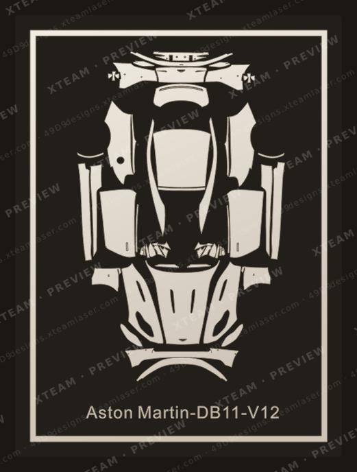 Aston Martin UnknownSeries — Aston Martin UnknownSeries - Scale down drawing of the car A