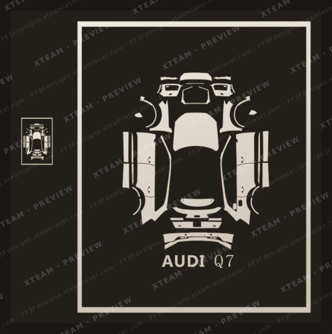 Audi UnknownSeries — Audi UnknownSeries - Scale down drawing of the car A