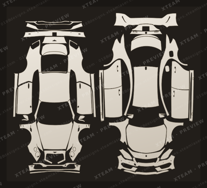 Bentley Continental UnknownSeries — Bentley Continental UnknownSeries - Scale down drawing of the car B