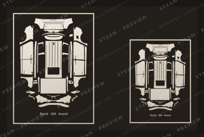 Buick Gl8 UnknownSeries — Buick Gl8 UnknownSeries - Scale down drawing of the car B