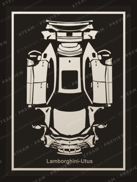 Lamborghini Utus UnknownSeries — Lamborghini Utus UnknownSeries - Scale down drawing of the car L