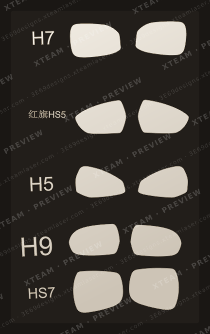 Rainproof Film Hongqi — Rainproof Film Hongqi - Car partial protection kit R