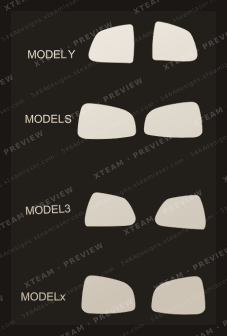 Rainproof Film Tesla — Rainproof Film Tesla - Car partial protection kit R