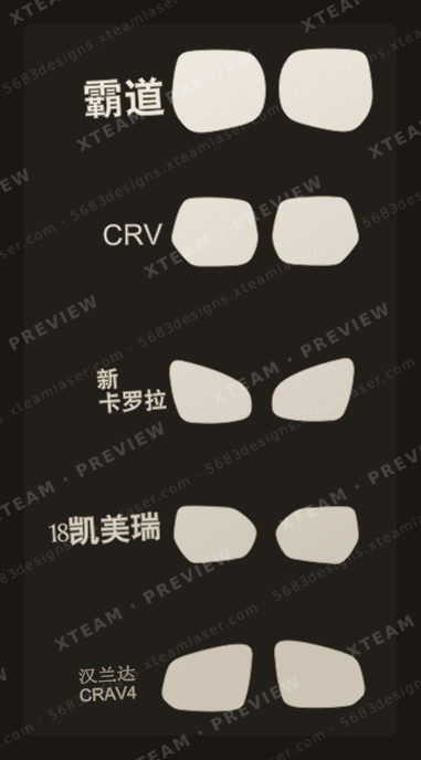Rainproof Film Toyota — Rainproof Film Toyota - Car partial protection kit R