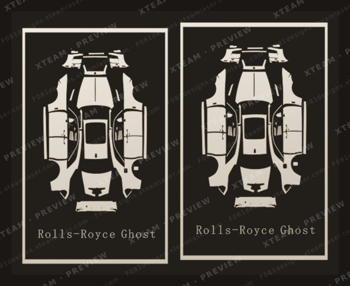 Rolls-Royce Ghost UnknownSeries — Rolls-Royce Ghost UnknownSeries - Scale down drawing of the car R