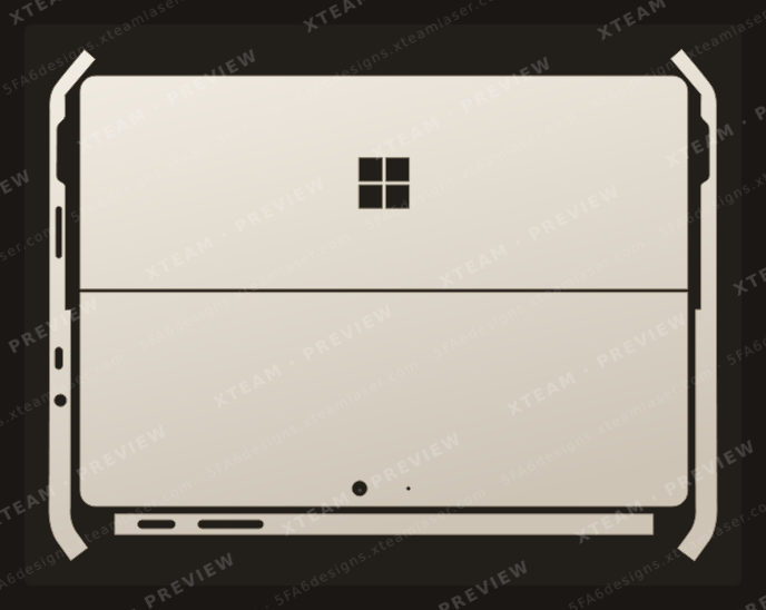 Surface Go (2018) (Model 1824) — Surface Go (2018) (Model 1824) - BACK WITH BORDERS