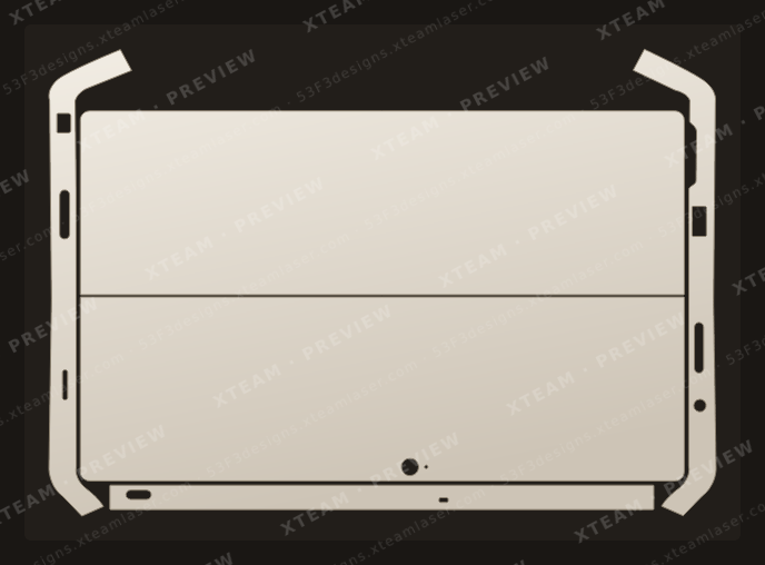 Surface Pro 2 (2013, Model 1601) — Surface Pro 2 (2013, Model 1601) - 2 BACK WITH BORDERS (2)